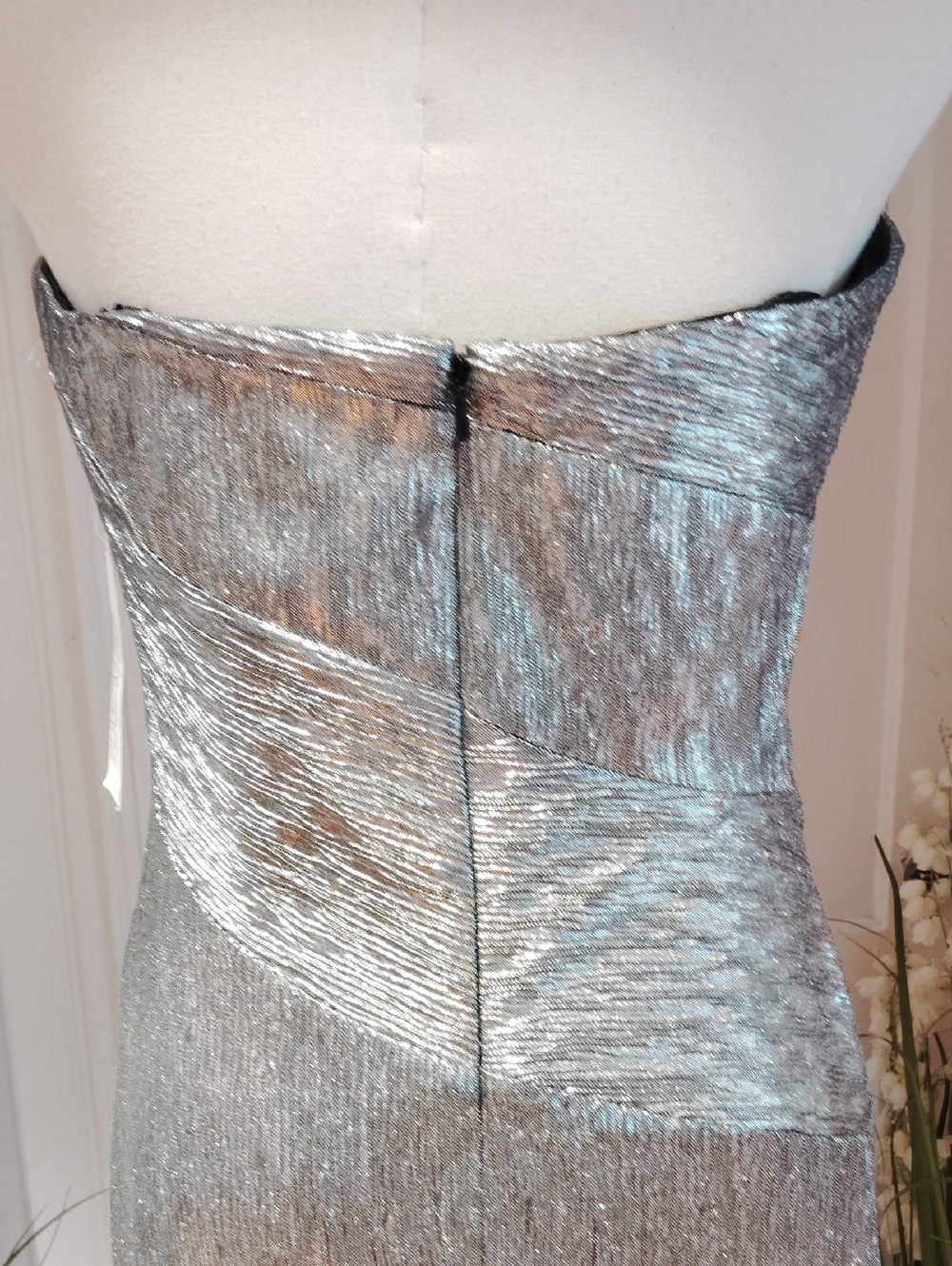 Rene Ruiz Metallic Strapless Gown - Picture 10 of 14